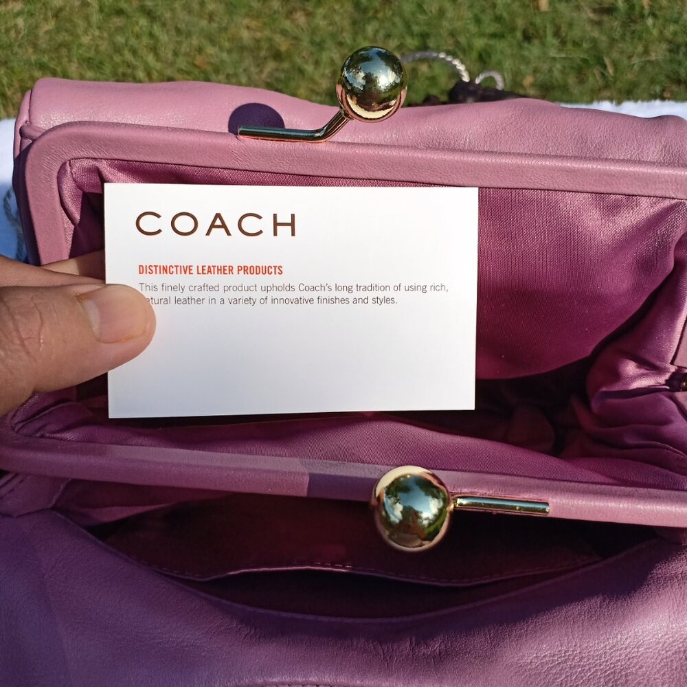Rare Coach Kiss lock Mini Hobo bag - Pink - Picture 14 of 16